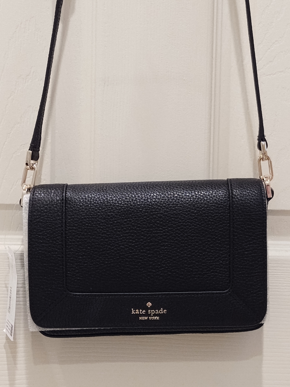 kate spade Black Pebbled Leather Crossbody Bag